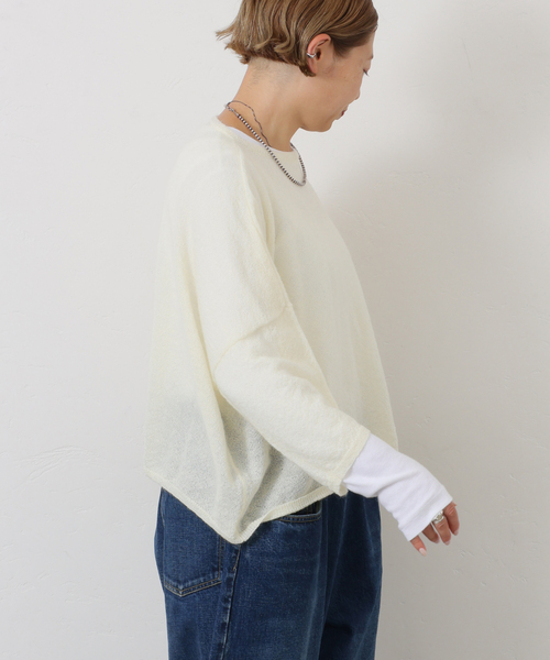 JOURNAL STANDARD LUXE（ジャーナルスタンダード　ラックス）の「モヘヤMIX プルオーバー（ニット/セーター・レディース・ホワイト/ブラウン/ブラック・FREE）」の8枚目の写真