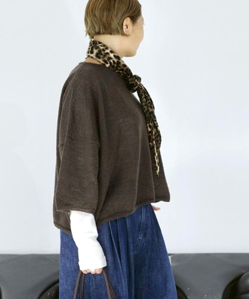 JOURNAL STANDARD LUXE（ジャーナルスタンダード　ラックス）の「モヘヤMIX プルオーバー（ニット/セーター・レディース・ホワイト/ブラウン/ブラック・FREE）」の15枚目の写真