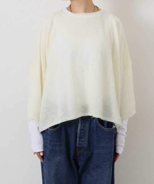 JOURNAL STANDARD LUXE（ジャーナルスタンダード　ラックス）の「モヘヤMIX プルオーバー（ニット/セーター・レディース・ホワイト/ブラウン/ブラック・FREE）」の9枚目の写真