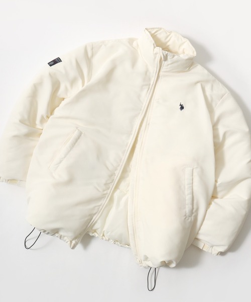 U.S. POLO ASSN.（ユーエスポロアッスン）の「U.S. POLO ASSN./ユーエスポロアッスン Level7 Padded Jacket/オーバーサイズ 中綿 ファイバーダウン レベル7 パデッドジャケット/パファージャケット/レディース メンズ（ダウンジャケット/コート・メンズ・アイボリー/ブラック/カーキ/ベージュ・M/L/LL）」の2枚目の写真