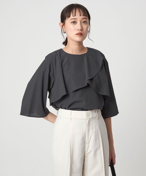 新品 green label relaxing ケープ ブラウス UNITED ARROWS green label relaxing ケープ ブラウス 7分袖