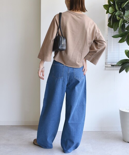 SHIPS（シップス）の「〈洗濯機可能〉2タック カーブ デニム パンツ（デニムパンツ・レディース・ブルー/ネイビー・36/38）」の12枚目の写真