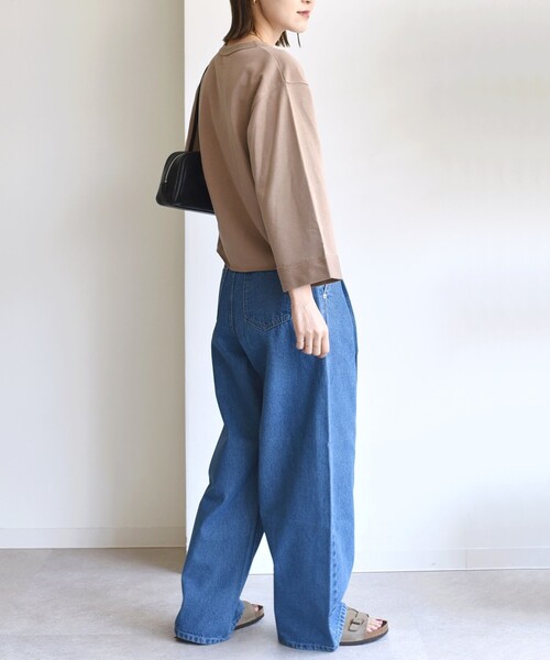 SHIPS（シップス）の「〈洗濯機可能〉2タック カーブ デニム パンツ（デニムパンツ・レディース・ブルー/ネイビー・36/38）」の13枚目の写真