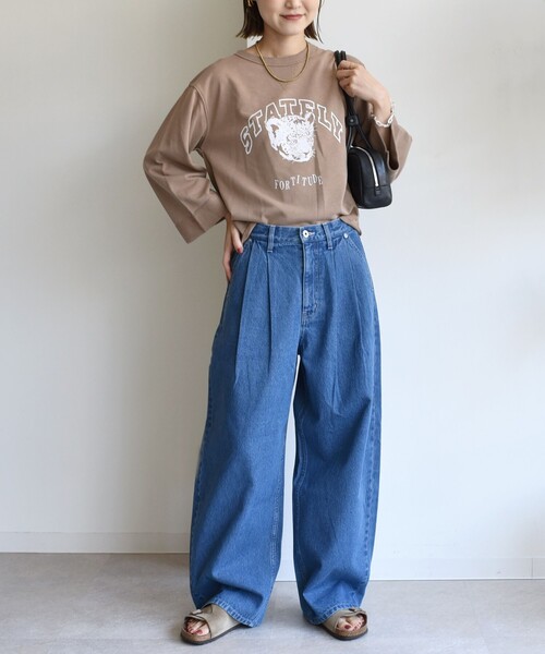 SHIPS（シップス）の「〈洗濯機可能〉2タック カーブ デニム パンツ（デニムパンツ・レディース・ブルー/ネイビー・36/38）」の15枚目の写真