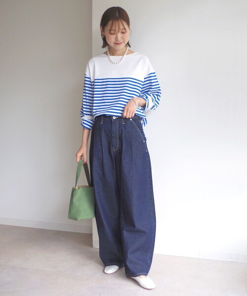 SHIPS（シップス）の「〈洗濯機可能〉2タック カーブ デニム パンツ（デニムパンツ・レディース・ブルー/ネイビー・36/38）」の19枚目の写真