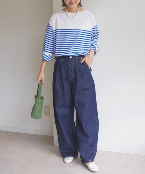 SHIPS（シップス）の「〈洗濯機可能〉2タック カーブ デニム パンツ（デニムパンツ・レディース・ブルー/ネイビー・36/38）」の20枚目の写真