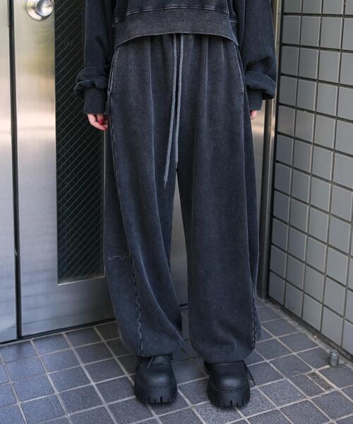 WEGO（ウィゴー）の「WEGO/カーブデザインスウェットパンツ（スウェットパンツ・レディース・杢グレー/スミクロ・SMALL/MEDIUM）」の9枚目の写真