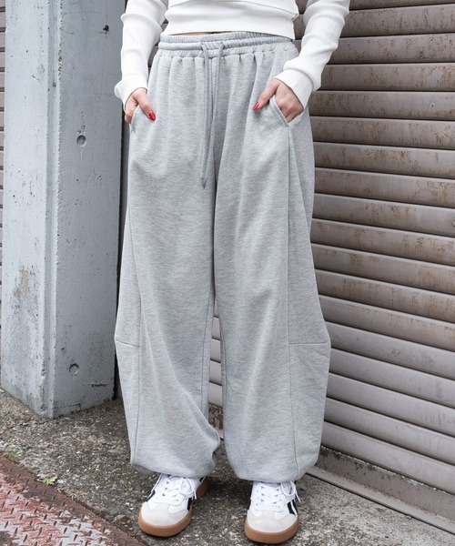 WEGO（ウィゴー）の「WEGO/カーブデザインスウェットパンツ（スウェットパンツ・レディース・杢グレー/スミクロ・SMALL/MEDIUM）」の18枚目の写真