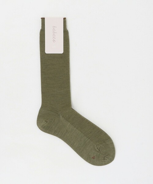 babaco(ババコ)の「<babaco> WL リブソックス(ソックス/靴下・レディース・オリーブ/レッド・FREE)」の1枚目の写真