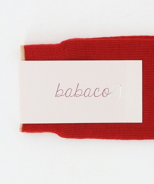 babaco(ババコ)の「<babaco> WL リブソックス(ソックス/靴下・レディース・オリーブ/レッド・FREE)」の5枚目の写真