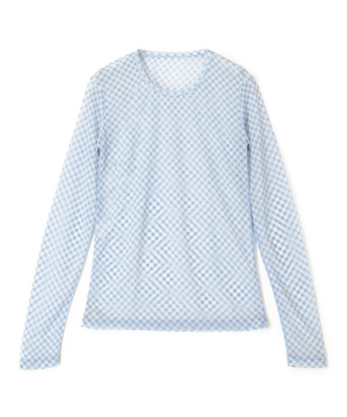 シアープリント クルーネックトップ（Tシャツ/カットソー