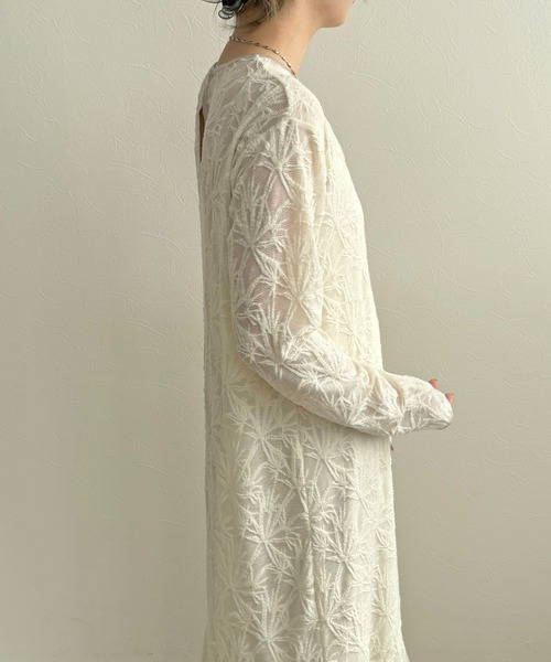 LHELBIE（レルビエ）の「レースワンピース【ペチキャミワンピースセット】（ワンピース・レディース・ブラック/アイボリー/レッド・M）」の5枚目の写真