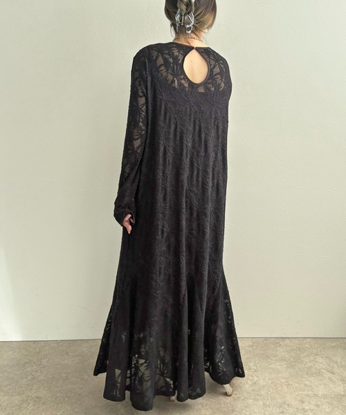 LHELBIE（レルビエ）の「レースワンピース【ペチキャミワンピースセット】（ワンピース・レディース・ブラック/アイボリー/レッド・M）」の8枚目の写真