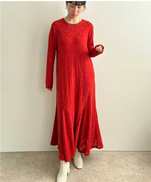 LHELBIE（レルビエ）の「レースワンピース【ペチキャミワンピースセット】（ワンピース・レディース・ブラック/アイボリー/レッド・M）」の15枚目の写真