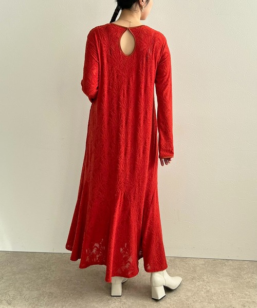 LHELBIE（レルビエ）の「レースワンピース【ペチキャミワンピースセット】（ワンピース・レディース・ブラック/アイボリー/レッド・M）」の16枚目の写真