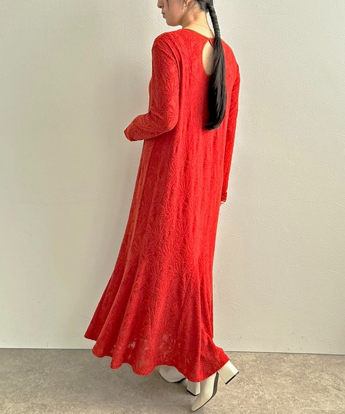 LHELBIE（レルビエ）の「レースワンピース【ペチキャミワンピースセット】（ワンピース・レディース・ブラック/アイボリー/レッド・M）」の17枚目の写真