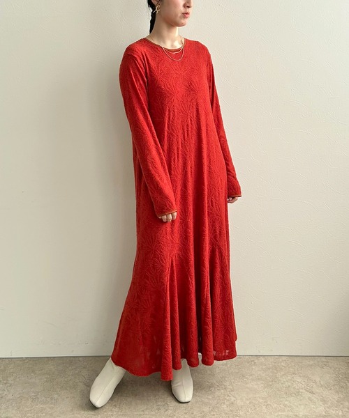 LHELBIE（レルビエ）の「レースワンピース【ペチキャミワンピースセット】（ワンピース・レディース・ブラック/アイボリー/レッド・M）」の14枚目の写真