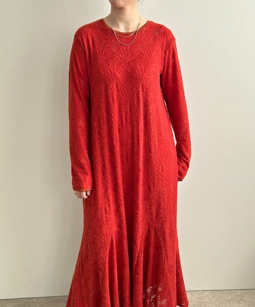 LHELBIE（レルビエ）の「レースワンピース【ペチキャミワンピースセット】（ワンピース・レディース・ブラック/アイボリー/レッド・M）」の21枚目の写真