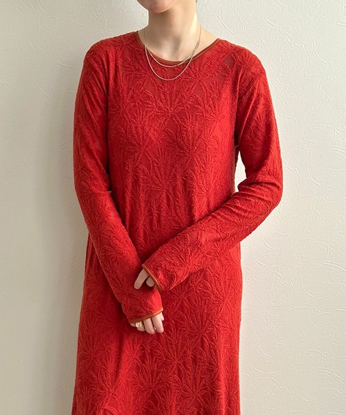 LHELBIE（レルビエ）の「レースワンピース【ペチキャミワンピースセット】（ワンピース・レディース・ブラック/アイボリー/レッド・M）」の22枚目の写真