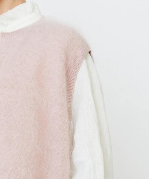 LOISIR（ロワズィール）の「カシミヤファー加工ベスト（ベスト・レディース・ピンク/グレー・FREE）」の19枚目の写真