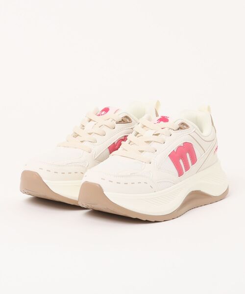 moz(モズ)の「moz(モズ)ニットメッシュ軽量厚底ダッドスニーカー(スニーカー・レディース・ブラック/ピンクベージュ/シルバー/ホワイト×ネイビー・23.0cm/23.5cm/24.0cm/24.5cm/25.0cm)」の17枚目の写真