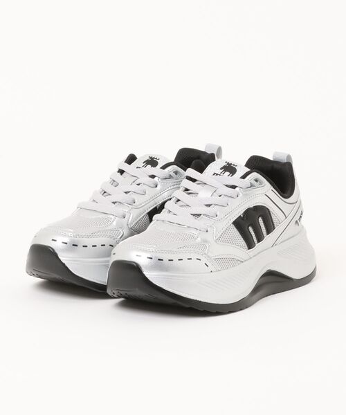 セール】moz(モズ)ニットメッシュ軽量厚底ダッドスニーカー