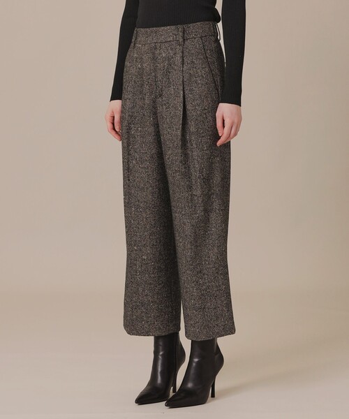 MACKINTOSH LONDON（マッキントッシュ ロンドン）の「【WEB・一部店舗限定】カラーネップヘリンボンパンツ（その他パンツ・レディース・ダークブラウン・38/40）」の6枚目の写真