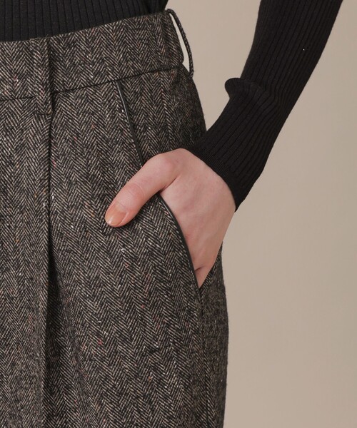 MACKINTOSH LONDON（マッキントッシュ ロンドン）の「【WEB・一部店舗限定】カラーネップヘリンボンパンツ（その他パンツ・レディース・ダークブラウン・38/40）」の4枚目の写真