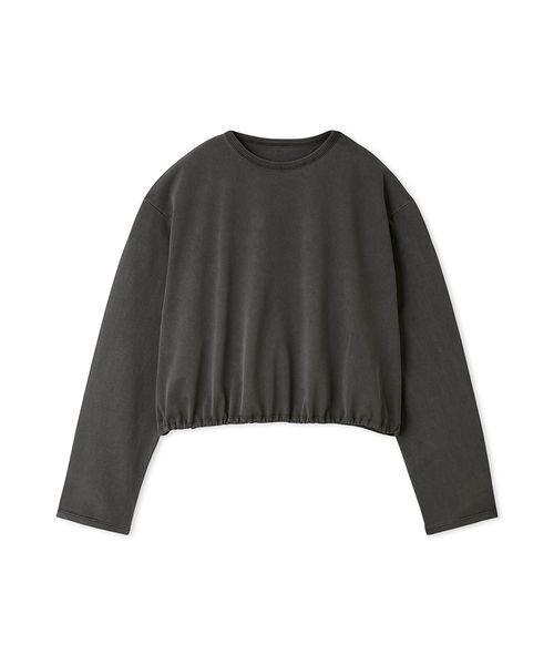 Mila Owen（ミラオーウェン）の「ショート丈ドロストロンT（Tシャツ/カットソー・レディース・その他/チャコールグレー/ピンク/ホワイト・1/0）」の2枚目の写真