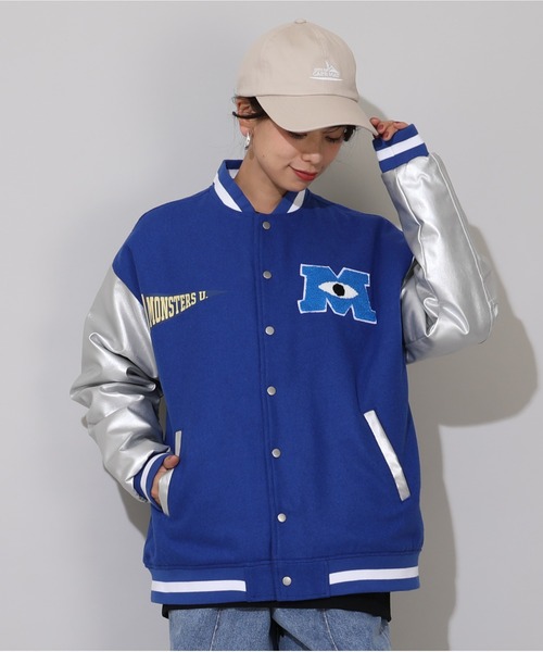 SCARS スタジャン　青 親子お揃い ディズニー モンスターズ・ユニバーシティ スタジャン