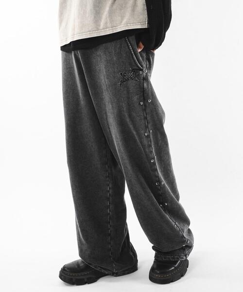 SHORT ROUND（ショートラウンド）の「SHORT ROUND/ブリーチスタッズロゴスウェットパンツ（スウェットパンツ・メンズ・スミクロ/グレー・LARGE/MEDIUM）」の18枚目の写真