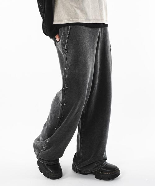 SHORT ROUND（ショートラウンド）の「SHORT ROUND/ブリーチスタッズロゴスウェットパンツ（スウェットパンツ・メンズ・スミクロ/グレー・LARGE/MEDIUM）」の19枚目の写真