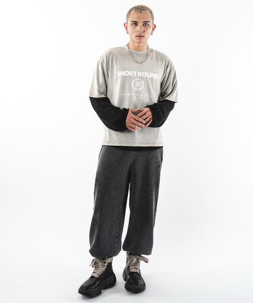 SHORT ROUND（ショートラウンド）の「SHORT ROUND/ブリーチスタッズロゴスウェットパンツ（スウェットパンツ・メンズ・スミクロ/グレー・LARGE/MEDIUM）」の20枚目の写真