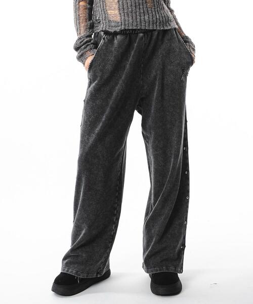 SHORT ROUND（ショートラウンド）の「SHORT ROUND/ブリーチスタッズロゴスウェットパンツ（スウェットパンツ・メンズ・スミクロ/グレー・LARGE/MEDIUM）」の22枚目の写真