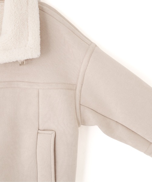 JILL by JILL STUART（ジルバイジルスチュアート）の「◇フェイクムートンフライトジャケット（ムートンコート・レディース・ベージュ/ピンク・MEDIUM/SMALL）」の15枚目の写真