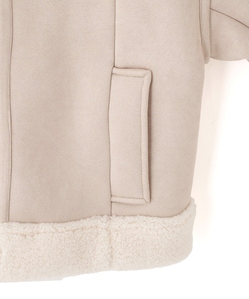 JILL by JILL STUART（ジルバイジルスチュアート）の「◇フェイクムートンフライトジャケット（ムートンコート・レディース・ベージュ/ピンク・MEDIUM/SMALL）」の17枚目の写真