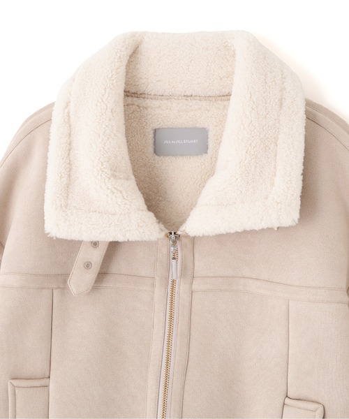 JILL by JILL STUART（ジルバイジルスチュアート）の「◇フェイクムートンフライトジャケット（ムートンコート・レディース・ベージュ/ピンク・MEDIUM/SMALL）」の13枚目の写真