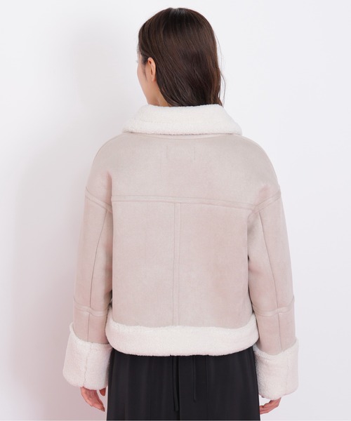 ◇フェイクムートンフライトジャケット（ムートンコート）｜JILL by
