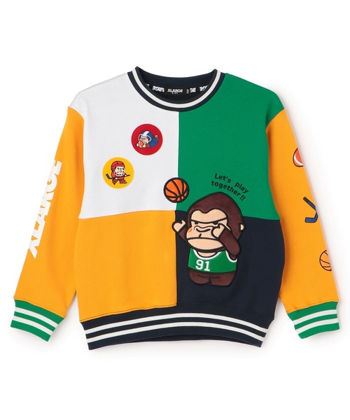 セール】ファニーゴリラマルチカラートレーナー（スウェット）｜XLARGE