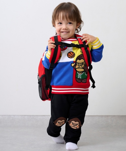 XLARGE KIDS(エクストララージキッズ)の「ファニーゴリラマルチカラートレーナー(スウェット・キッズ・レッド/ネイビー・80cm/90cm/100cm/110cm/120cm/140cm/130cm)」の12枚目の写真