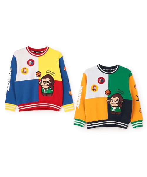 XLARGE KIDS(エクストララージキッズ)の「ファニーゴリラマルチカラートレーナー(スウェット・キッズ・レッド/ネイビー・80cm/90cm/100cm/110cm/120cm/140cm/130cm)」の11枚目の写真