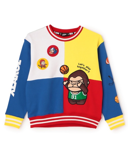 XLARGE KIDS(エクストララージキッズ)の「ファニーゴリラマルチカラートレーナー(スウェット・キッズ・レッド/ネイビー・80cm/90cm/100cm/110cm/120cm/140cm/130cm)」の10枚目の写真