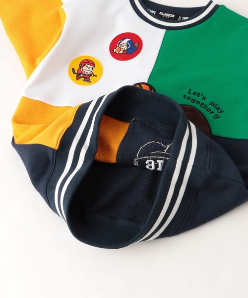 XLARGE KIDS(エクストララージキッズ)の「ファニーゴリラマルチカラートレーナー(スウェット・キッズ・レッド/ネイビー・80cm/90cm/100cm/110cm/120cm/140cm/130cm)」の5枚目の写真