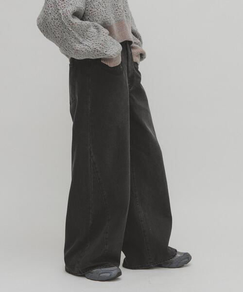 WIDEレッグアジャストデニム（デニムパンツ）｜KBF（ケイビーエフ）の
