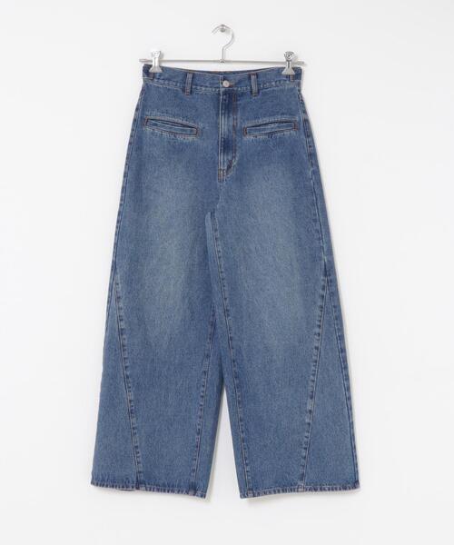 KBF（ケイビーエフ）の「WIDEレッグアジャストデニム（デニムパンツ・レディース・ブラック/ブルー・38/36）」の10枚目の写真