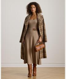 タマモン さま✨ローレンラルフローレン リーフプリントベルテッドクレープドレス LAUREN RALPH LAUREN（ローレン ラルフ ローレン）の「リーフプリント