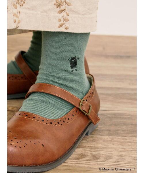 Samansa Mos2(サマンサ モスモス)の「【MOOMIN×Samansa Mos2】スティンキー刺繍ソックス(ソックス/靴下・レディース・グリーン/ブルー/オフホワイト・F)」の4枚目の写真