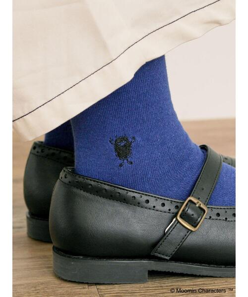 Samansa Mos2(サマンサ モスモス)の「【MOOMIN×Samansa Mos2】スティンキー刺繍ソックス(ソックス/靴下・レディース・グリーン/ブルー/オフホワイト・F)」の6枚目の写真