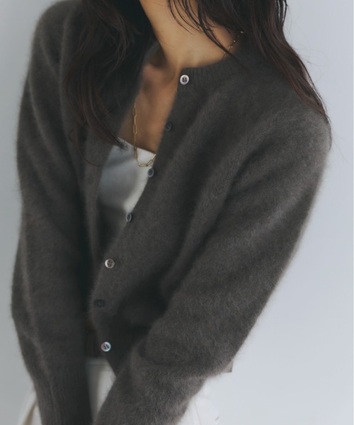 anuans（アニュアンス）の「ラクーンフォックスショートカーディガン（カーディガン/ボレロ・レディース・ネイビー/ピンク/モカ・FREE）」の8枚目の写真