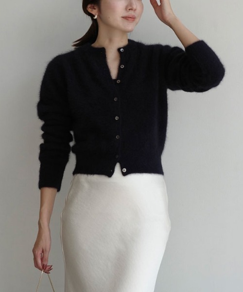 アニュアンス ラクーンフォックスショートカーディガン MOCA 新品 アニュアンス anuans ラクーンフォックスショートカーディガン （MOCA